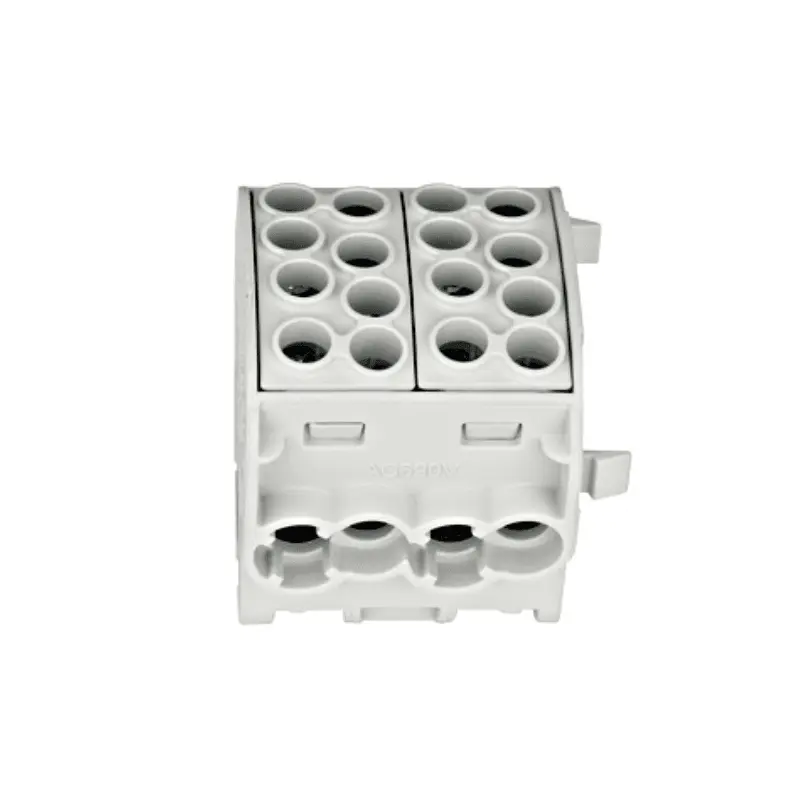 Clemă derivație izolată, 35mm², 1P, 8 puncte conectare, Gri, Schrack
