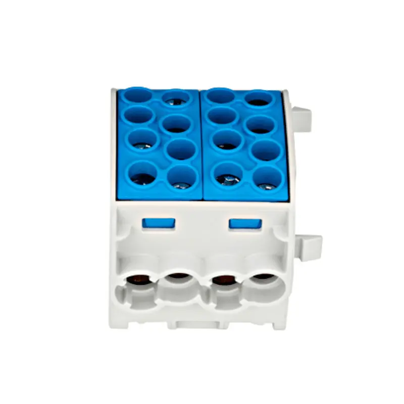 Clemă derivație izolată, 35mm², 1P, 8 puncte conectare, Albastru, Schrack