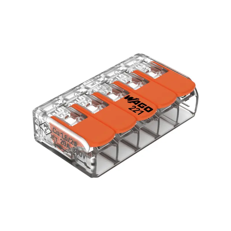 Conector de îmbinare 221-415 cu 5 intrări și manetă Wago — imaginea 1