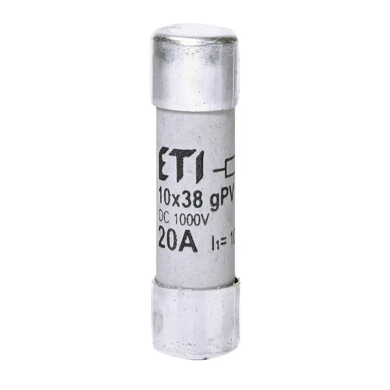 Siguranță fuzibilă cilindrică DC 20A/1000V CH,10×38, gPV, ETI — imaginea 1