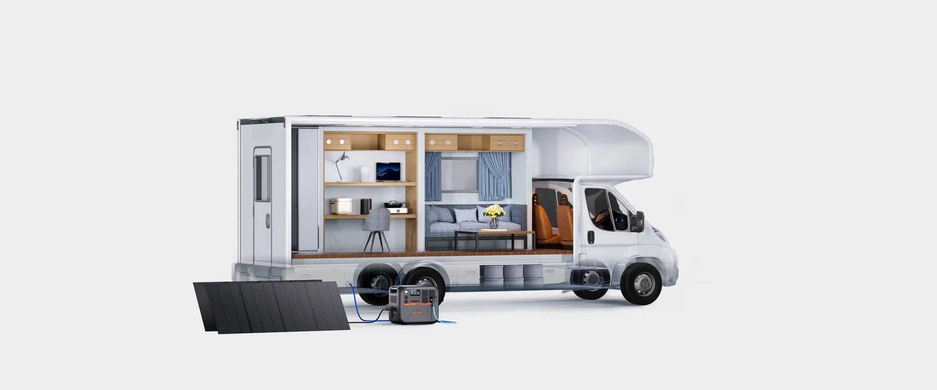 Baterie Stație Portabilă Bluetti 2400W, Încărcare solară sau la priză — imagine descriptivă 3
