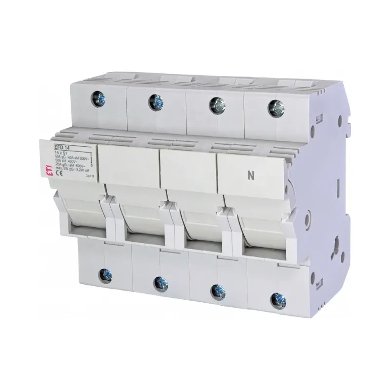 Separator Modular Fuzibile AC 3P+N 50A 14×51 EFD14, ETI — imaginea 1
