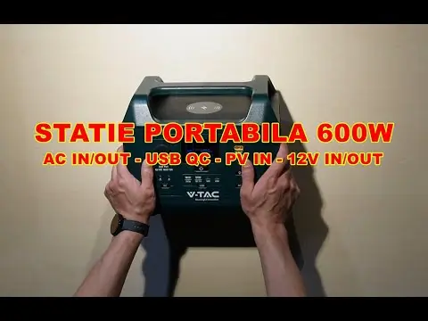 Baterie Stație Portabilă 600W, Încărcare Solară sau la Priză — imagine descriptivă 1