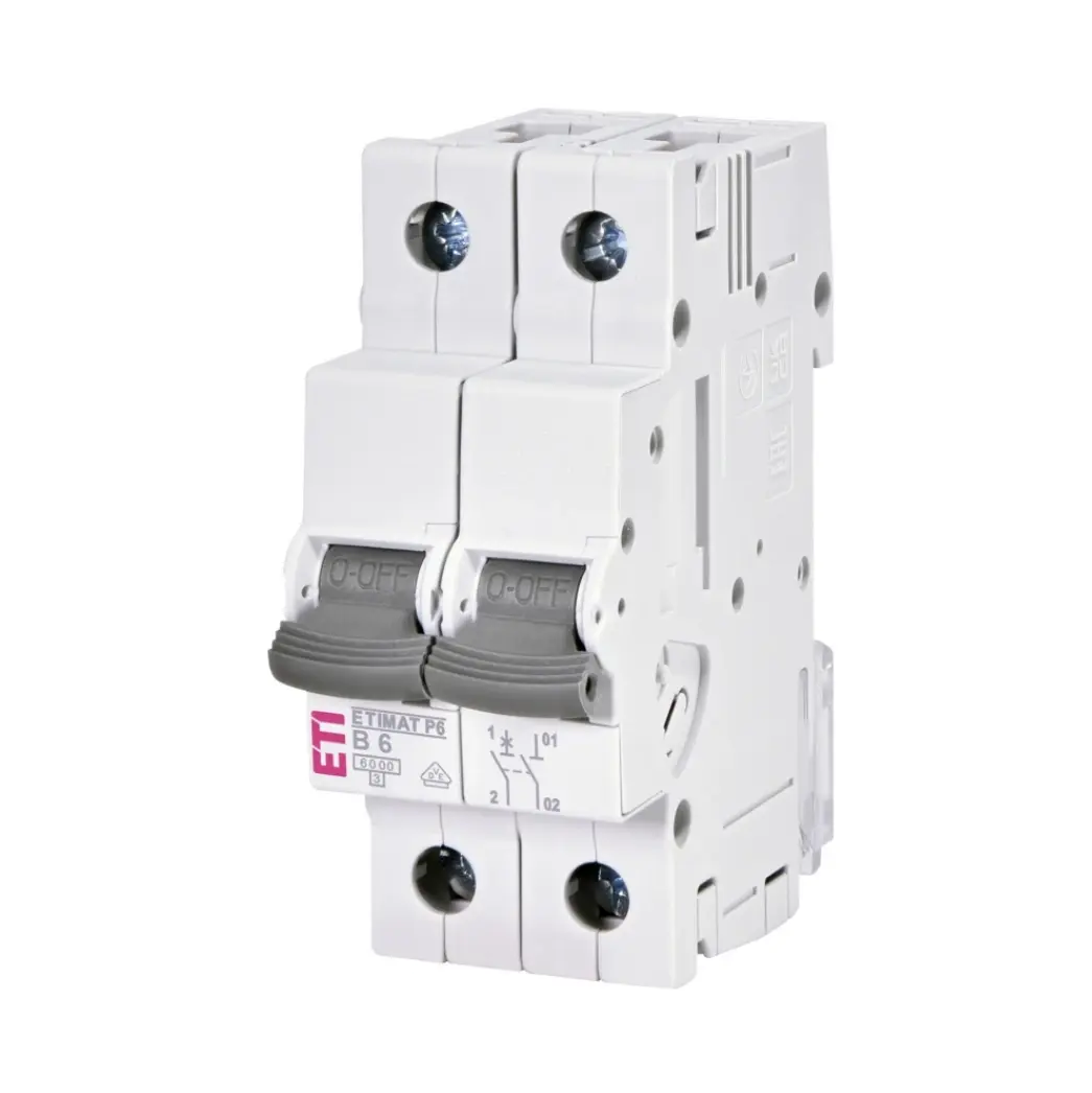 Siguranță automată AC 1P+N 6A B 10kA ETIMAT P6 ETI