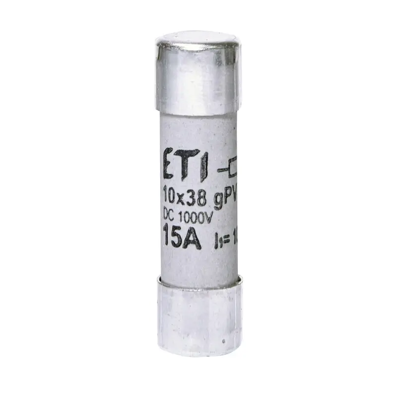 Siguranță fuzibilă cilindrică DC 15A/1000V CH,10×38, gPV, ETI — imaginea 1