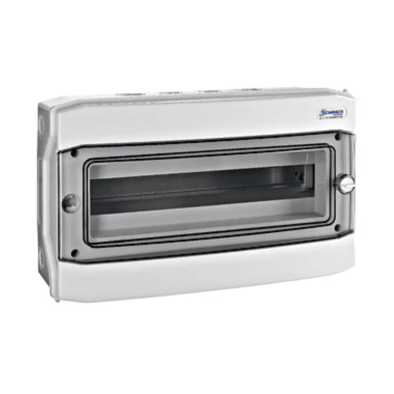 Tablou sigurante aplicat exterior IP65, 1 rând, 18UH, Schrack — imaginea 1
